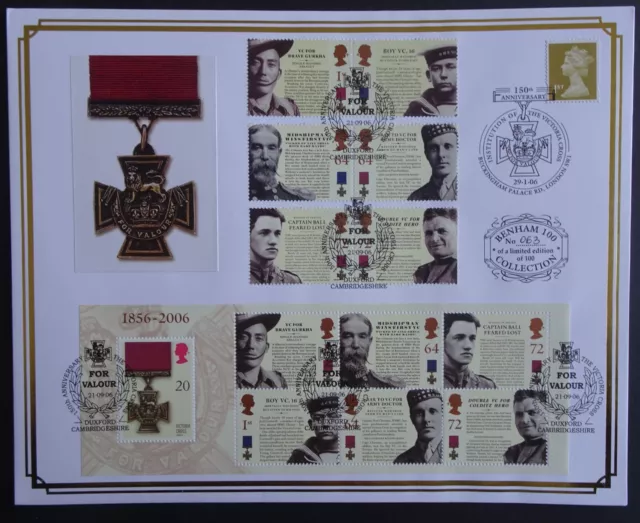 2006 Victoria Cross 150th Anniversary Ltd Edition Benham 100 FDC 63 of 100