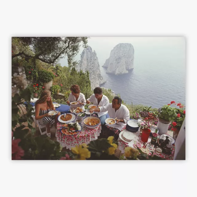 Dining Al Fresco On Capri (Matte or Gloss Poster/Print)