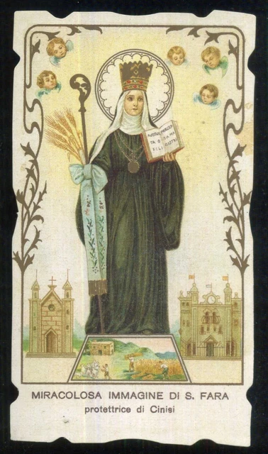 SANTINO HOLY CARD -  SANTA FARA Protettrice di CINISI - (RIPRODUZIONE ??)