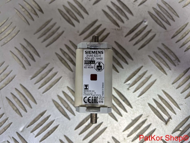 Siemens 3NA6 820-6 50A gG NH00 /#J PKL 11876