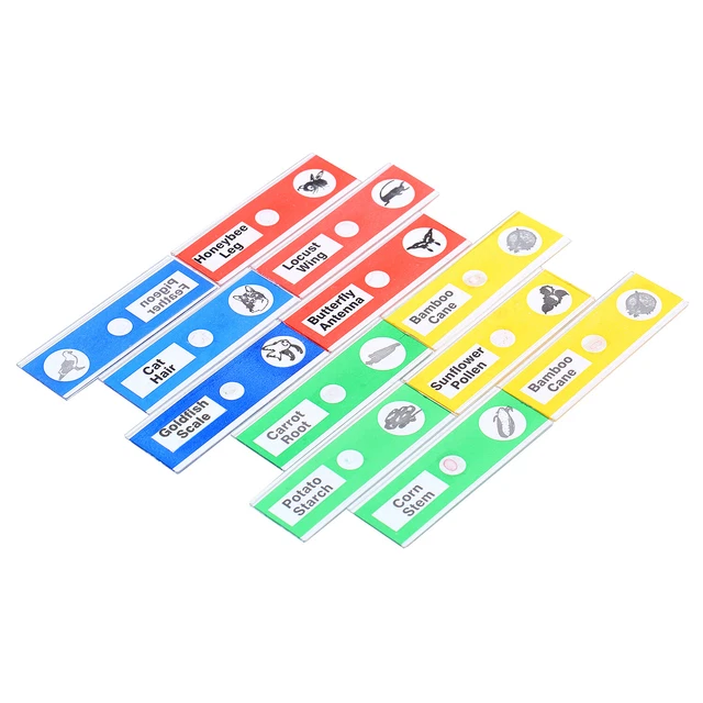 12Pcs Prepared Microscope Slides  Animals Insects Plants  Q1F8