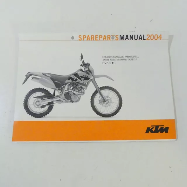 KTM 625 SXC chassis spare parts catalogue parts catalogue manual 2004 A8239