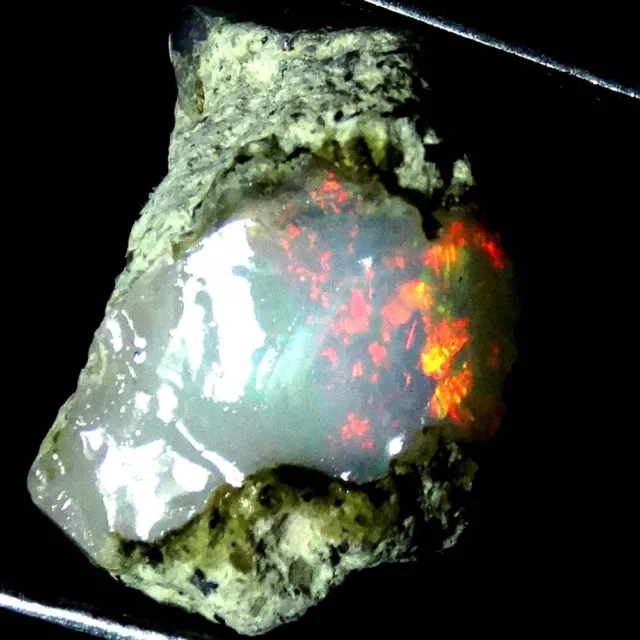 22.75Cts. 19X24X7mm 100% Natural Royal Fire Ethiopian Opal Rough Loose Gemstone