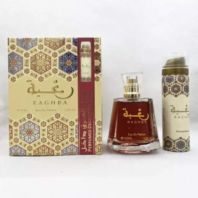 Geschenkbox von Lattafa Dubai Raghba EDP 100 ml + Deodorant 50 ml (Unisex)