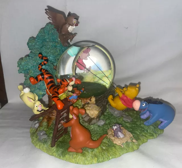 Winnie The Pooh Blustery Day Musical Snowglobe Disney Store Exclusive