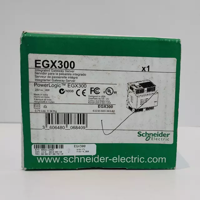 Schneider Electric  EBX300 Integrated Gateway Server Power Logic NEW