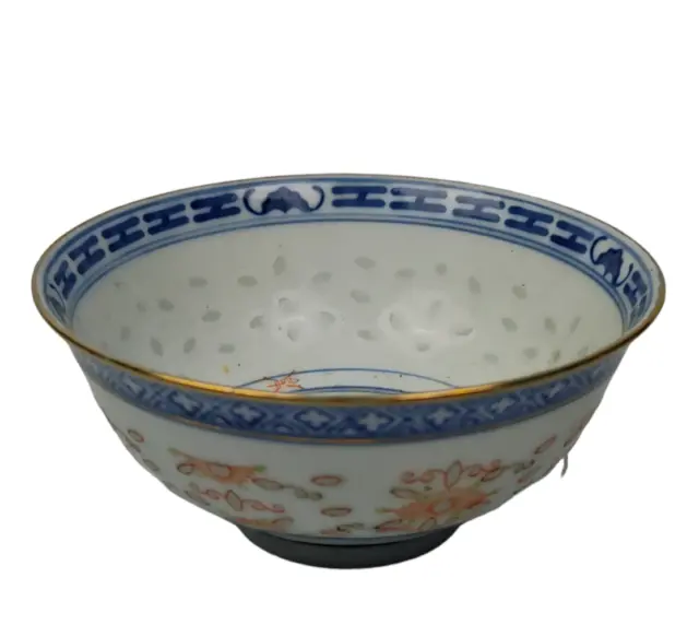 Soprammobile Ciotola In Ceramica Porcellana Vintage Made In China Collezione !!!