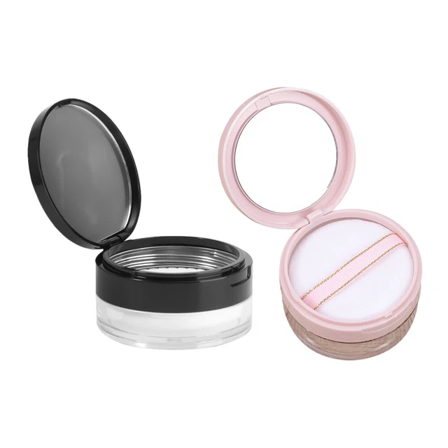 2 Pcs Lose Puderspiegelbox Puderdose Reisekosmetikkoffer Container