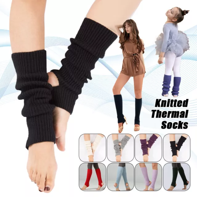 Kids Girls Womens Plain Leg Warmer School Dance Wear Winter Legwarmer tutu Fancy