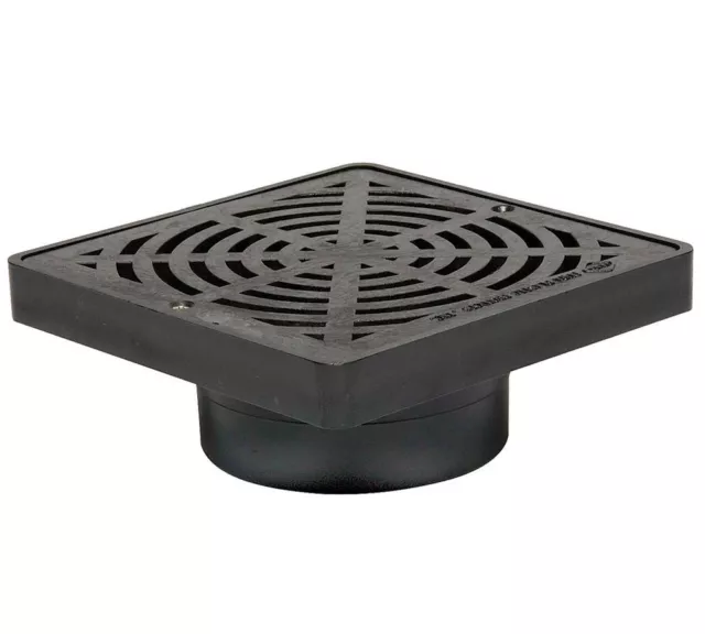 Storm Drain FSD-044-SCB 6" Square Bottom Outlet Drain Grate