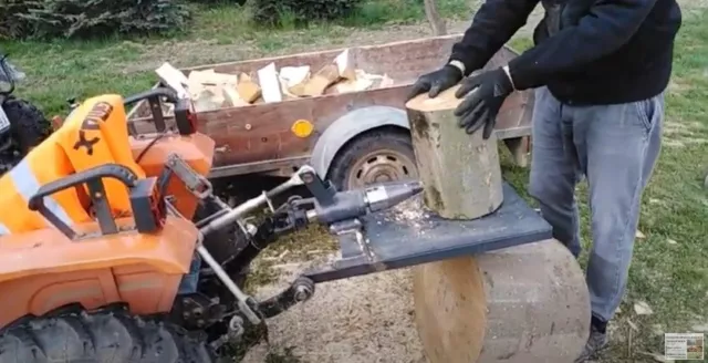 80mm - Fendeur De Bûches Vis Cône Fendeuse à Bois  pour tracteur cardan