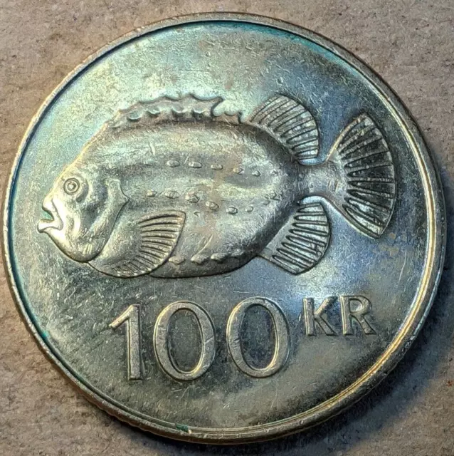 Iceland 100 kronur 1995 fish