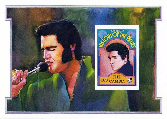 Gambie 1992 Elvis Presley Imperforé S/S MNH Musique Xtrimly Rares