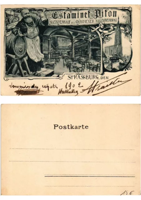 CPA AK STRASBOURG Estaminet Piton Alleinverkauf. ALSACE (379294)