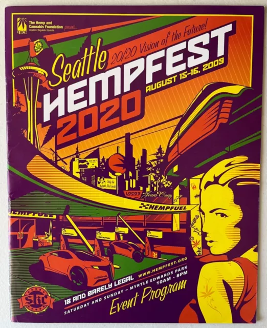 Seattle Hempfest program vintage marijuana hemp cause peace protest 2009 stoner