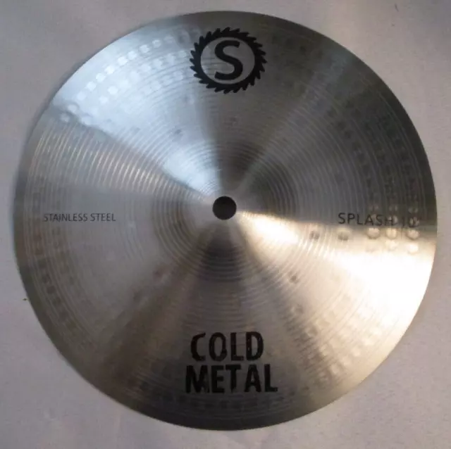 10" Inch Cold Metal Stainless Steel Splash Cymbal 225 grams