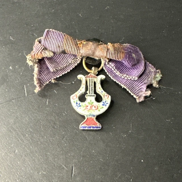 Ancien Collier Chapelet Art Déco, Métal Argenté, Style Art Nouveau, CH09