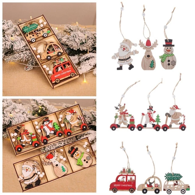de madera Suministros para la fiesta Decoración navideña Árbol de Navidad