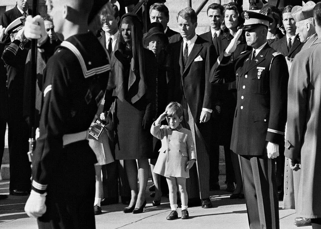 JOHN F KENNEDY Jr Salutes Casket PHOTO JFK Assassination Funeral John ...
