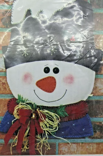 17 in. "Wintery Snowman" Felt Door Decoration Kit by River Town Warehouse New!
