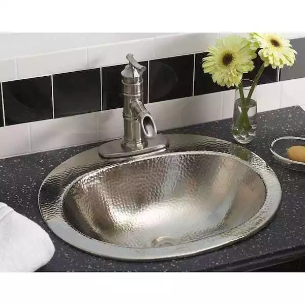 SINKOLOGY Seville 18 Gauge 20 in. Nickel Drop-In Bath Sink in Solid Brass Nickel