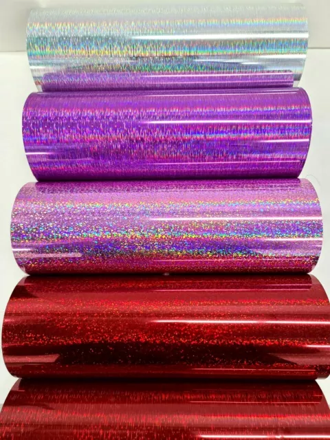 Red Holographic Sparkle Adhesive Vinyl Rolls By Craftables