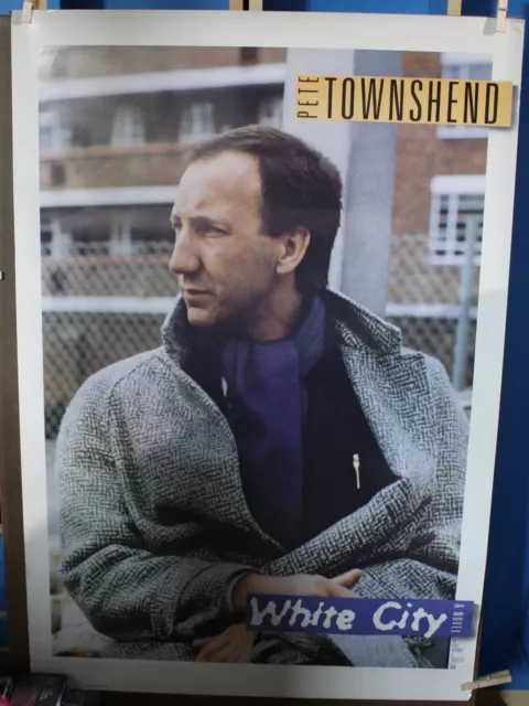 Pete Townshend White City Vintage US Promo Poster VG Unused The Who