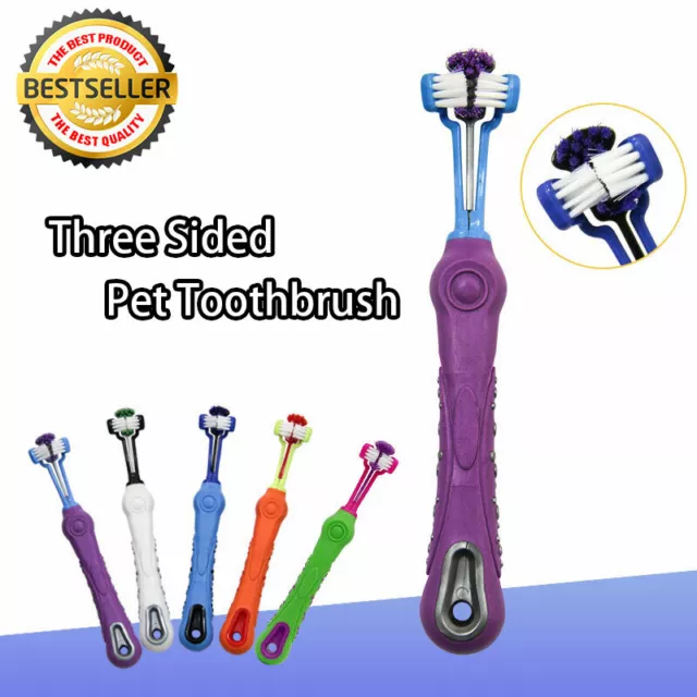 Three Sided Pet Dog Cat Toothbrush and Tooth Teeth Cleaning Teeth Oral Care