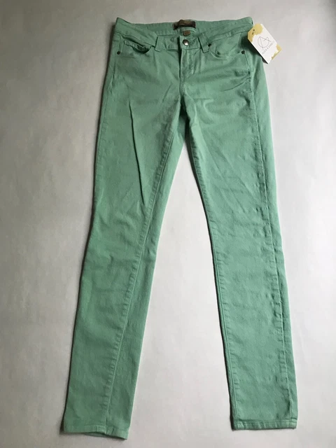 Paige Light Green (Mint Julip) "Peg Super Skinny" Jeans, Size 26