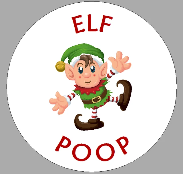 small-circular-elf-poop-stickers-christmas-sweets-labels-2-70-picclick-uk