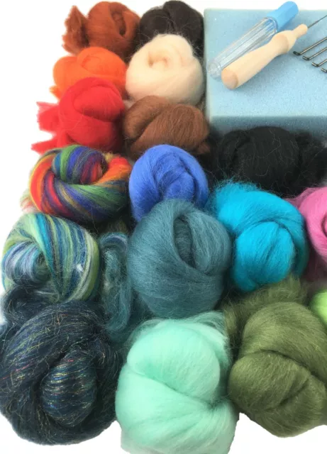 Needle Felting Starter Kit -everything you need for 2D needle felting 2