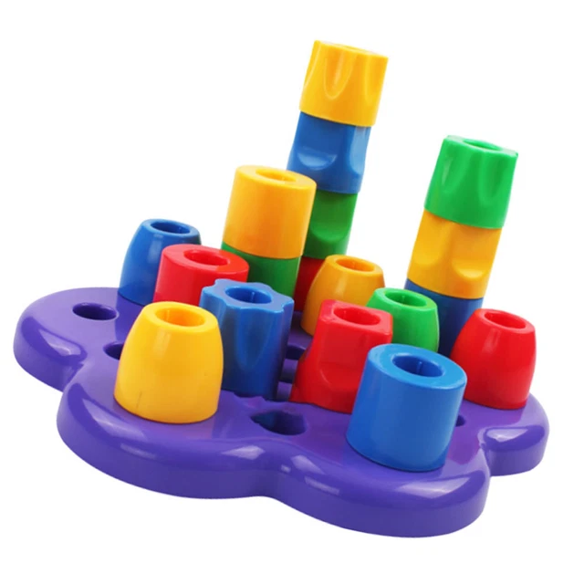 Geometric Block Stacker Stacking Building Blocks Geometry Recognition Toy
