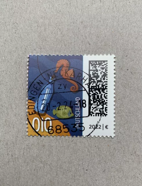 Welt der Briefe gestempelt schwarz 010 Mi 3723 Fehldruck Ortsstempel Bund