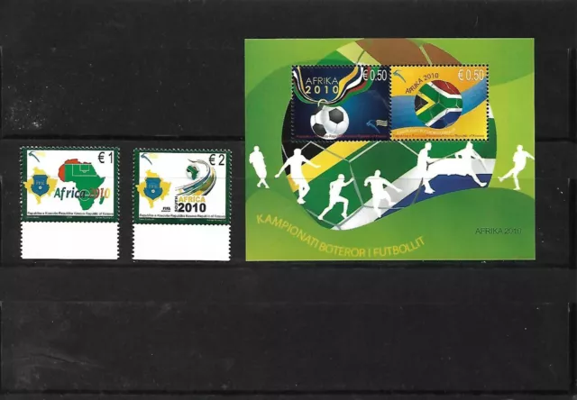 KOSOVO, 2010 , WORLD CUP,SOCCER, 2v.+M/S,  MNH,