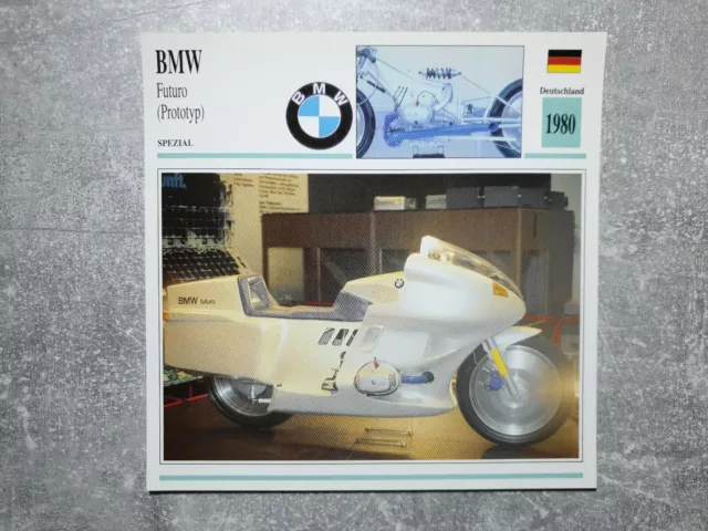 Sammelkarte Motorrad BMW Futuro Prototyp 1980 Rarität!