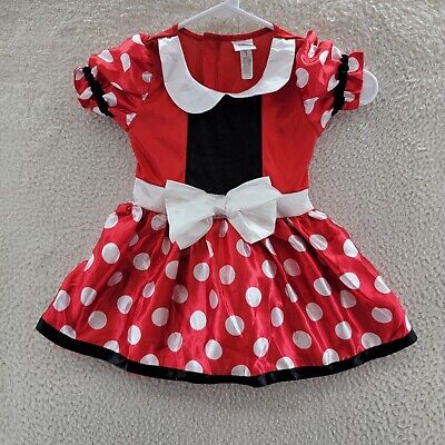 Disney Cartoon Minnie Mouse Costume A-Line Dress Toddler Girl's 2-3 Multicolor