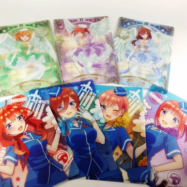 LOT DE 7 feuilles transparentes The Quintessential Quintuplts Art Charatto Kuji EUR 25,98