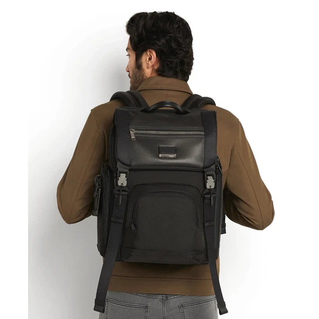 TUMI Alpha Bravo Lark Ballistic Nylon Backpack Black New 4