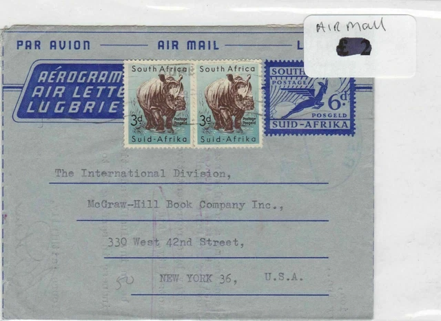 South Africa Stamps Cover airmail Ref 8808