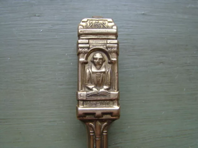 Vintage Solid Brass Nut Crackers William Shakespeare Novelty Souvenir Stratford 3