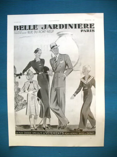Publicite De Presse Belle Jardiniere Grand Magasin Cerceau Par Chazelle 1932