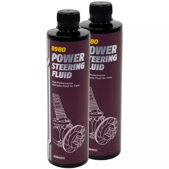 Hydrauliköl MANNOL Power Steering Fluid 2x 450 ml Servo Öl Lenkung Bremse Oil