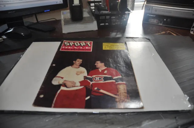 sport-revue magazine hockey october 1956 gordie howe & maurice richard detroit
