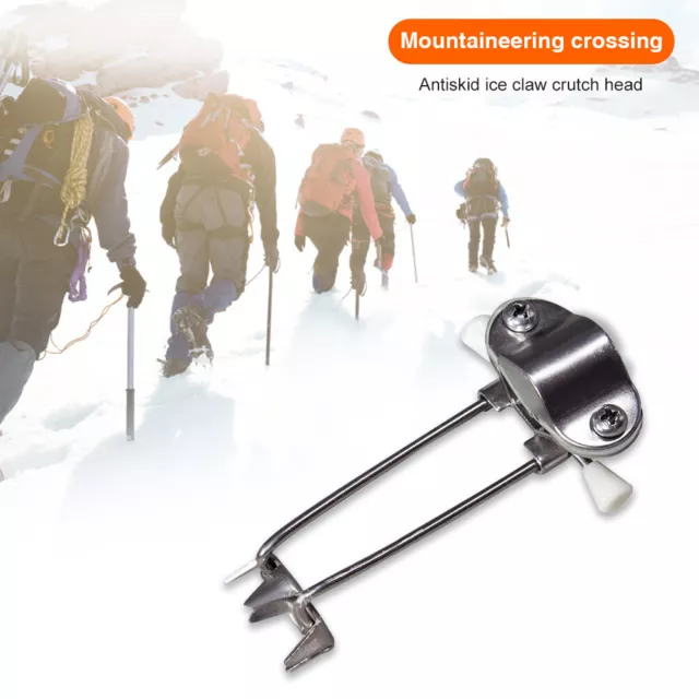 NEW Trekking Pole Accessories Ice Walking Crampon Sticks for Crutches Winter Hik 3