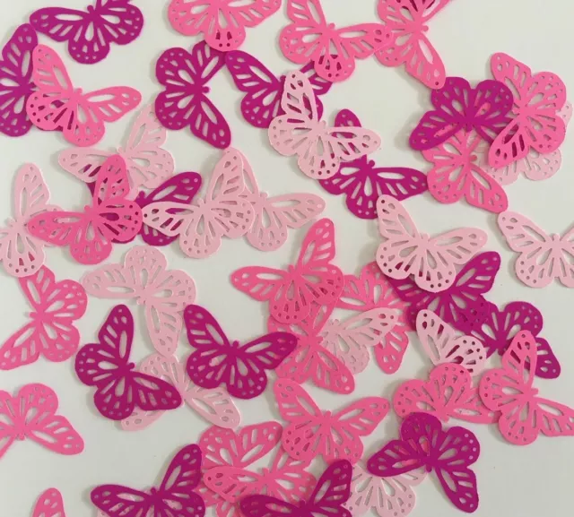 Martha Stewart Butterfly Punch Scrapbooking 35Pcs Pink Tone Party Craft Confetti