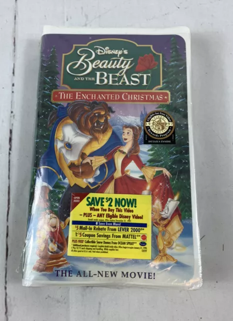 Walt Disneys Beauty and the Beast The Enchanted Christmas VHS Factory Sealed New