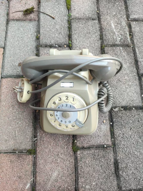 Telefono Fisso Vintage SIP Disco Rotella Anni '70 '80 '90 Grigio Retrò