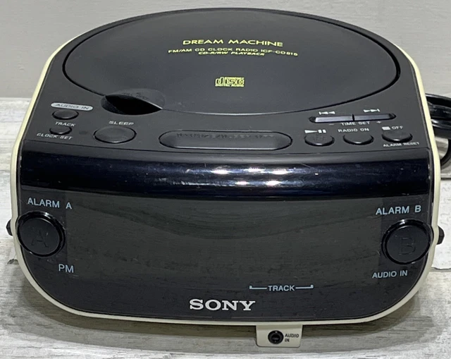 SONY DREAM MACHINE CD Player Dual Alarm Clock AM/FM ICFCD815 Tested