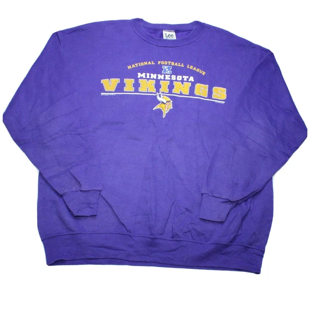 Vintage Lee Sport Sweatshirt Minnesota Vikings NFL USA Football Jumper Size XL