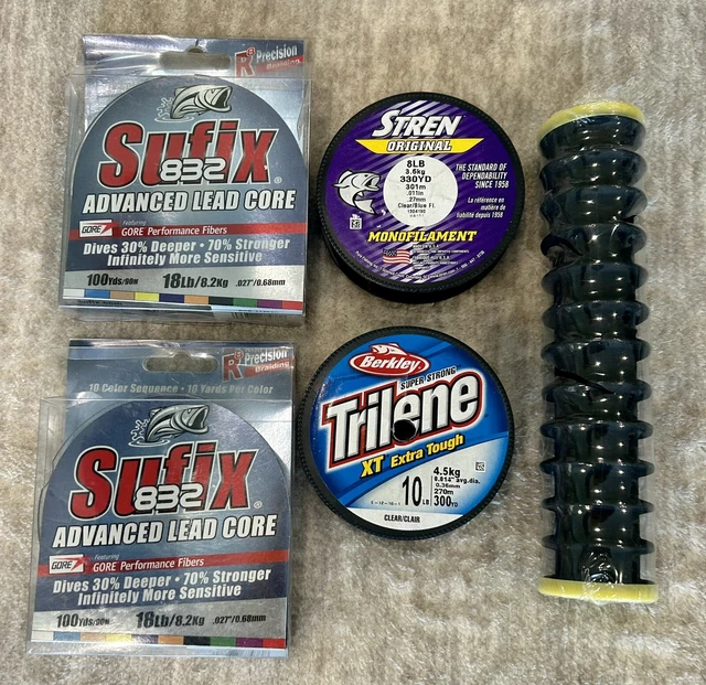 NEW set of Fishing Line, 2 Sufix -18lbs-- 1 Trilene-10lbs line- 1-8lbs line-
